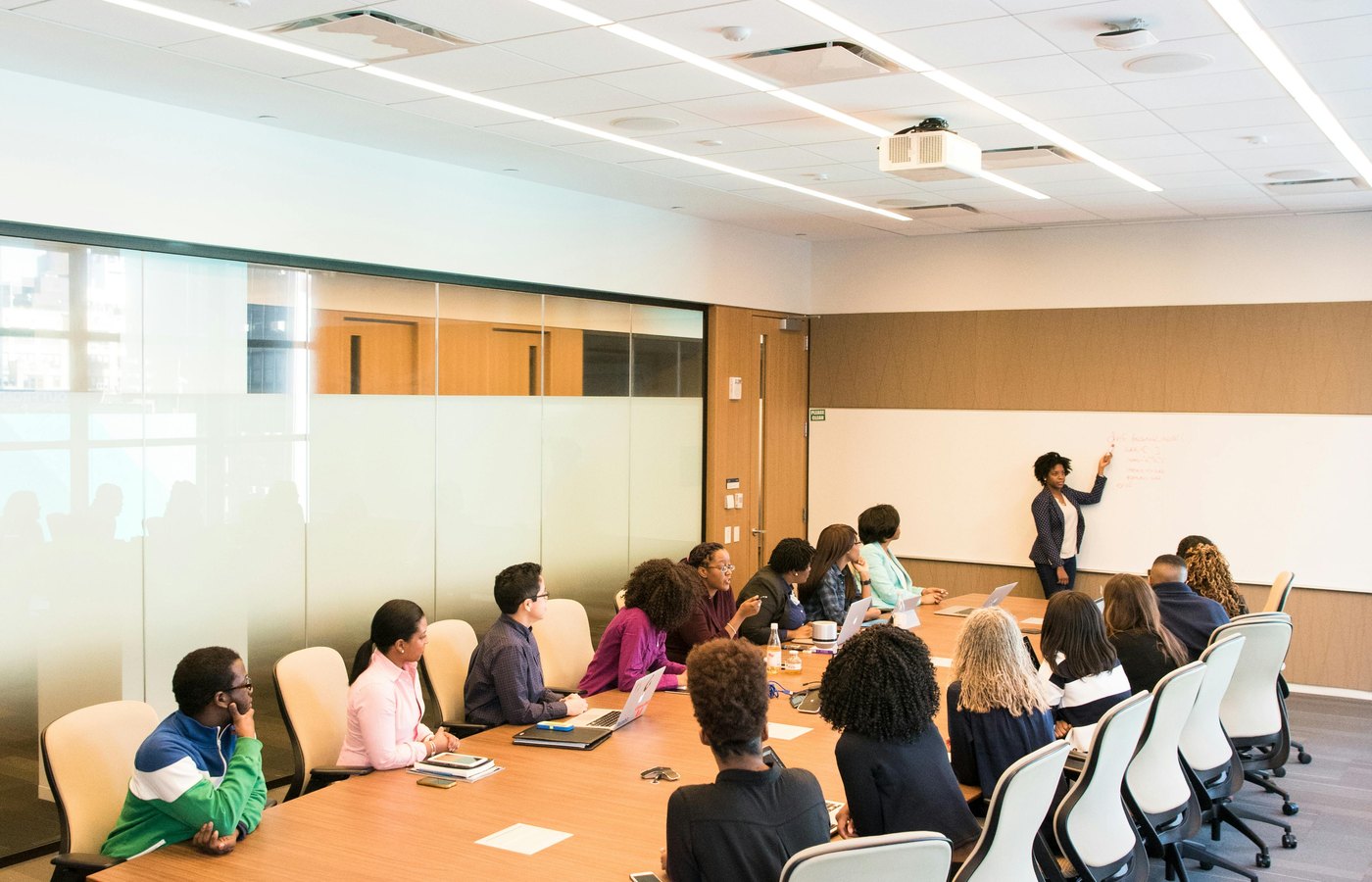 Professional business gathering in a meeting environment
